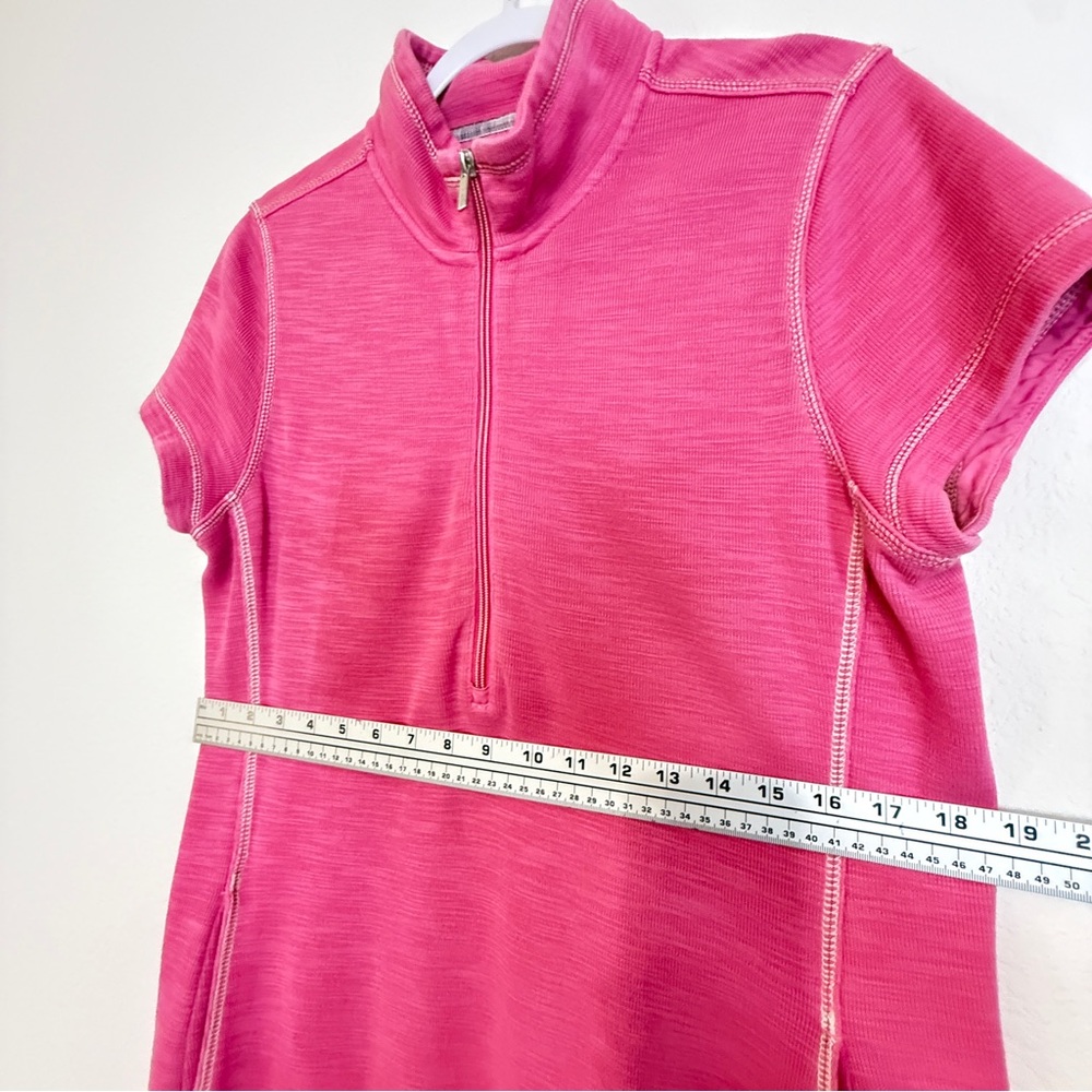 Tommy Bahama Pink Half-Zip Tunic Dress – Luxe Comfort, Island Vibes (XS/S) - Picture 10 of 16